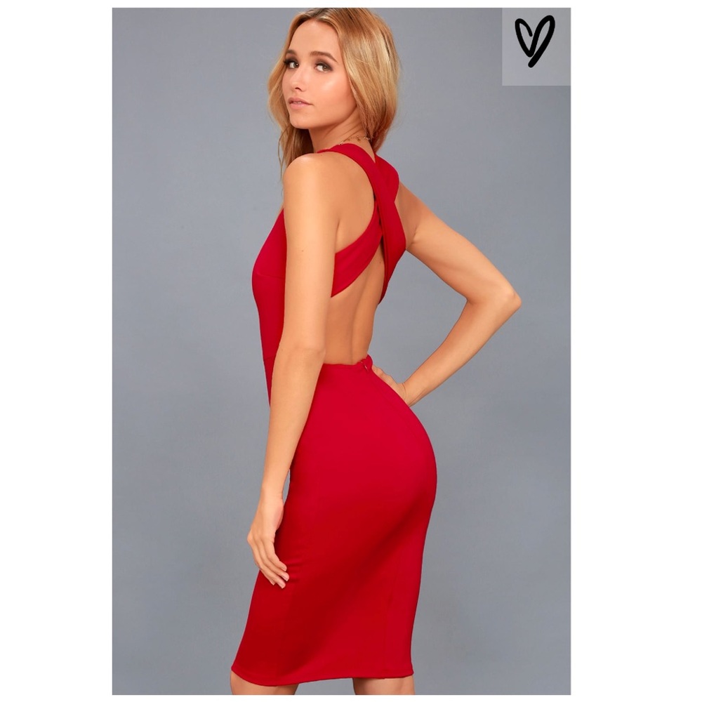 NWT Red Backless Bodycon Dress